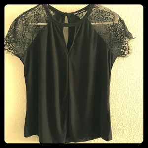 Beautiful lace detail Express top